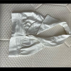 White silk halter top